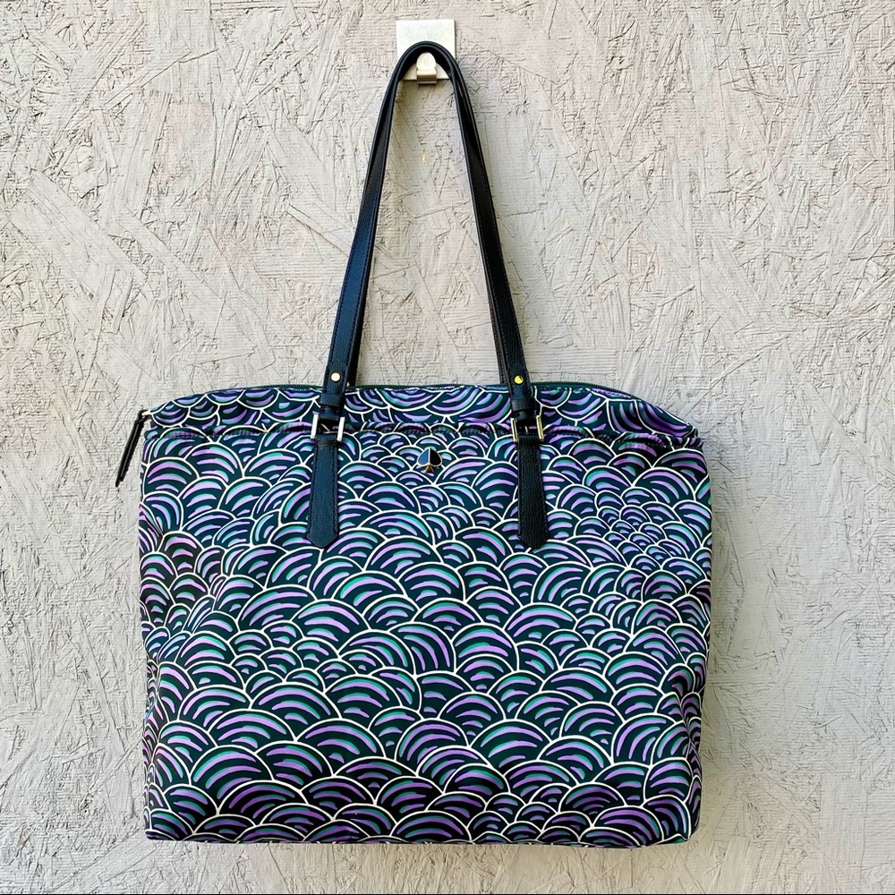 Kate Spade Taylor Bubbles Satin Nylon Tote Bag - Picture 2 of 10